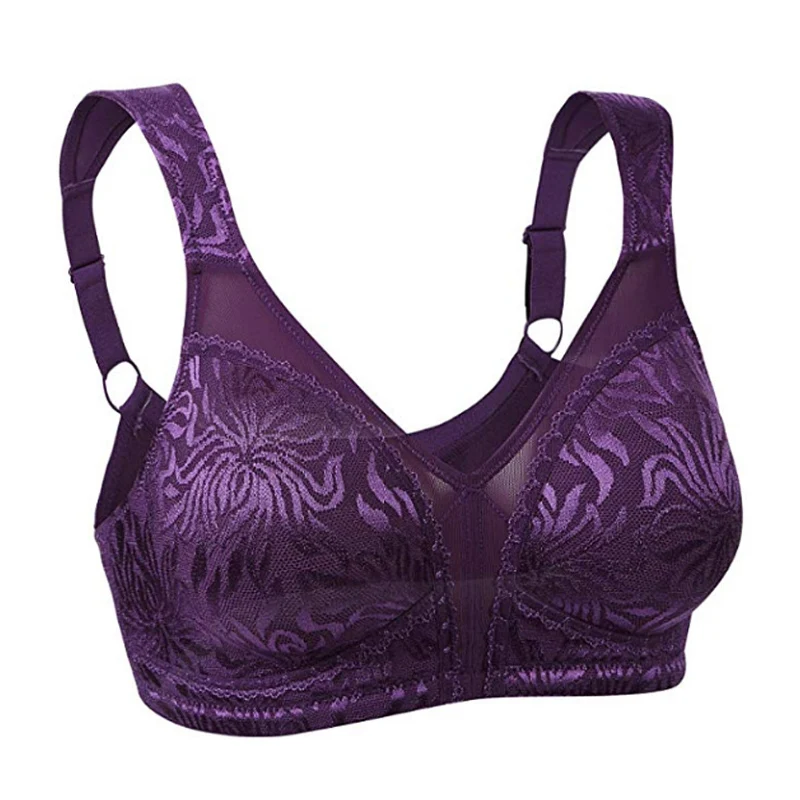 

44 46 48 50 52 B C D DD DDD E F G H I Womens Plus Size Non-padded Underwear Lingerie Full Coverage Lace Unlined Minimizer Bra