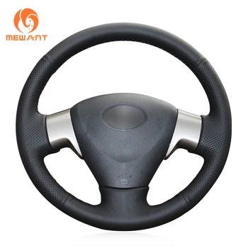 

MEWANT Black Genuine Leather Car Steering Wheel Cover for Toyota Corolla 2009-2013 Matrix 2009-2010 Auris 2007-2009