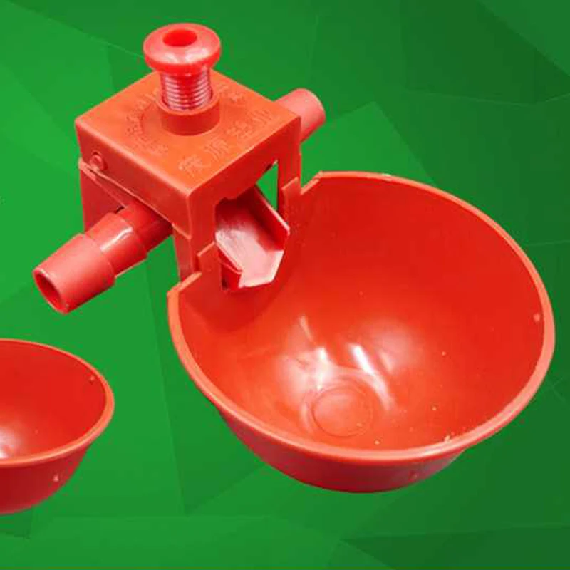 50pcs Chicken drinking Cups Quail waterer bowls Bird red glass Animal husbandry tools Automatic Bird Coop Feeder Drinking Cups