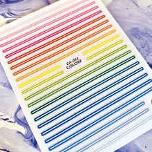 Новейшие CA sereis CA-032 цветные линии 3d наклейки для дизайна ногтей Наклейка для ногтей штамповка экспорт из Японии Дизайн Стразы украшения