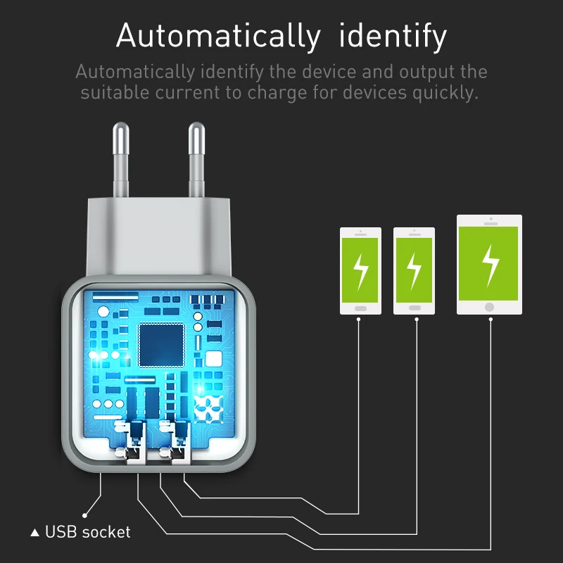 Baseus USB зарядное устройство освещение+ Micro+ type-C зарядное устройство кабель 2.4A двойной cargador USB Универсальное зарядное устройство для телефона Зарядка для телефона