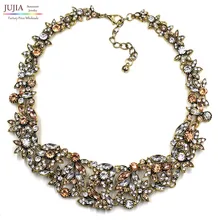 2015 z collares fiesta de la moda chunky joyería declaración de lujo gargantilla de metal collar de los colgantes al por mayor para las mujeres