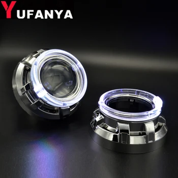 

2.5 Inch Bi Xenon Projector Lens With DRL LED Angel Eyes Shrouds Mask Fit H4 H7 Car Motorcycle Headlamp Modify