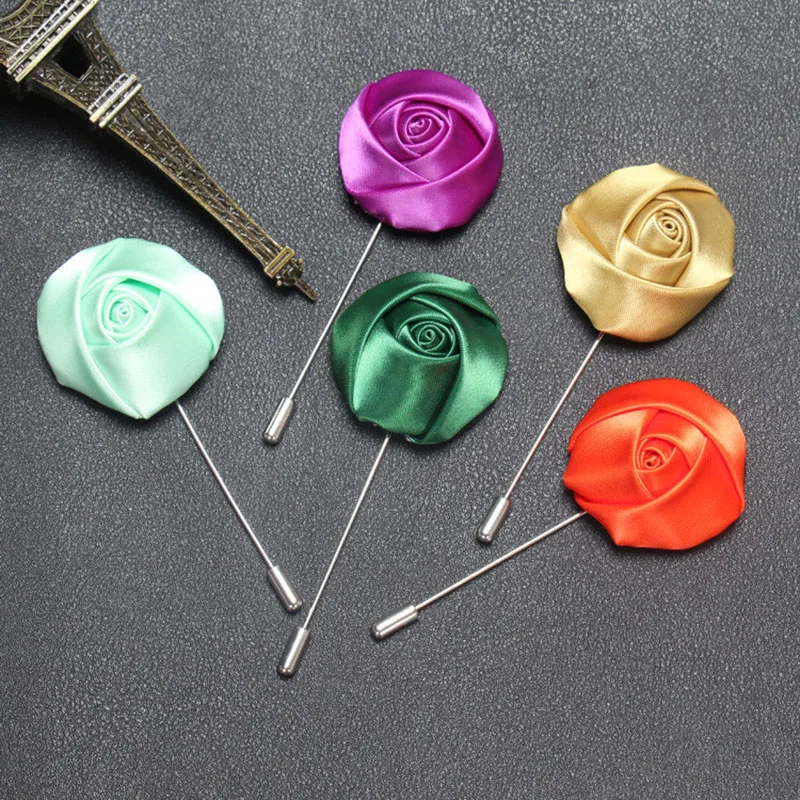 Buy Mdiger Rose Corsage Lapel Pins Men Women Corsage Brooch Handmade Flower Men