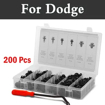 

200pcs Auto Universal Body Rivet Clip Bonus Fastener Remover Rivets For Dodge Avenger Caliber Challenger Charger Dart Durango