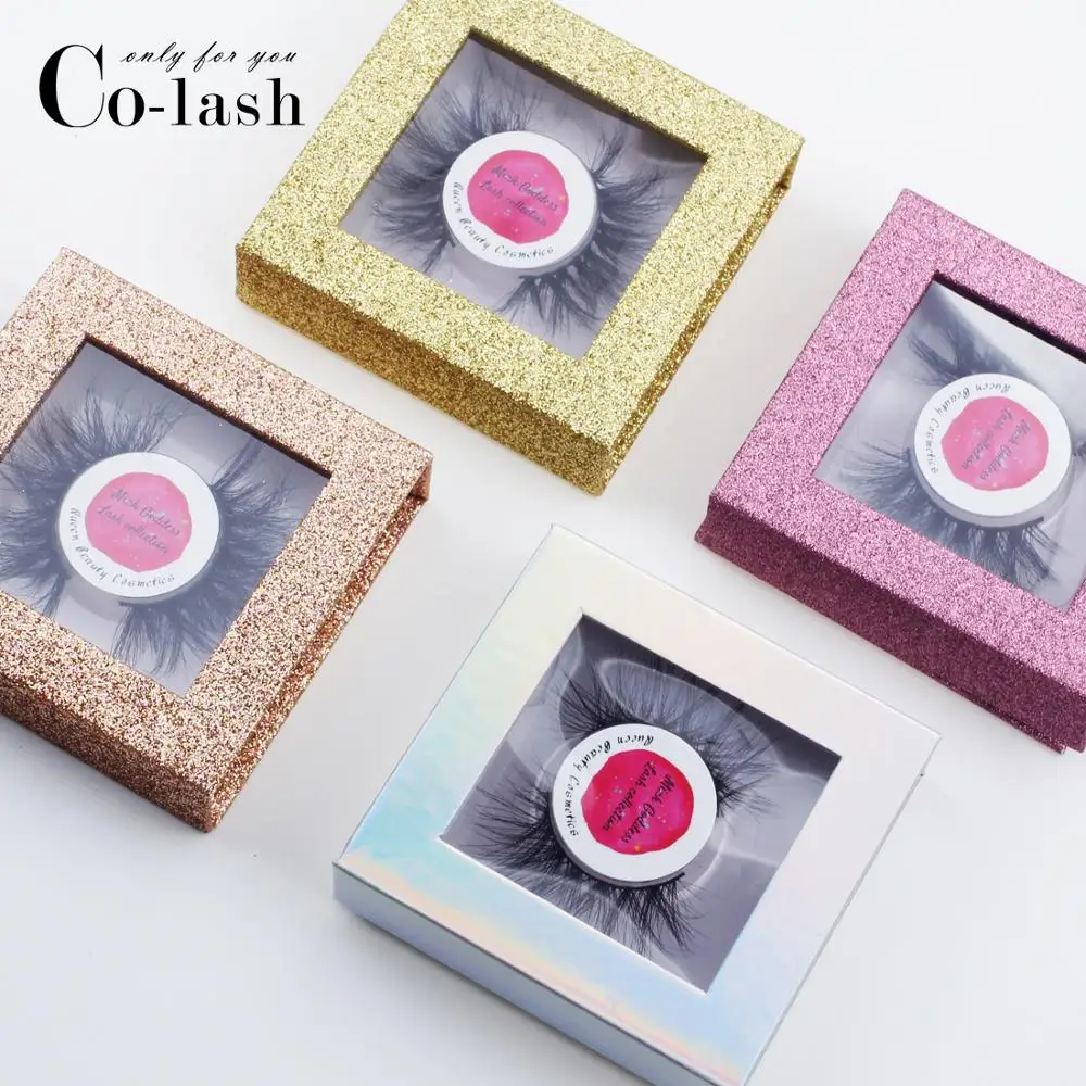 Colash квадратная фальшивая упаковочная коробка для ресниц ваше лого на заказ поддельные 3d норковые ресницы Коробки искусственные фареты ресницы полосы чехол пустой