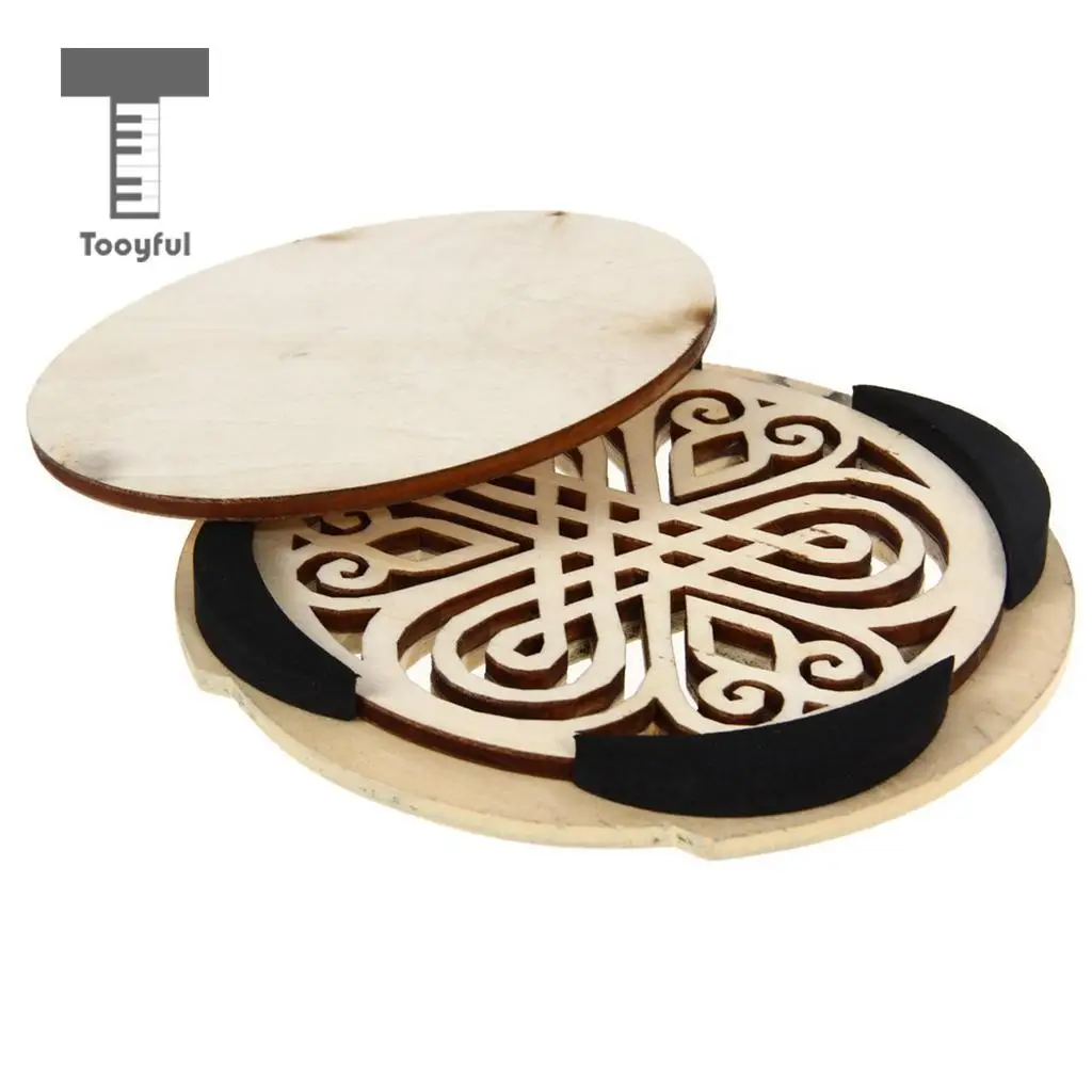 Tooyful Wood Acoustic Guitar Soundhole Cover Feedback Buster for 40'' 41'' Guitar Parts Accessories