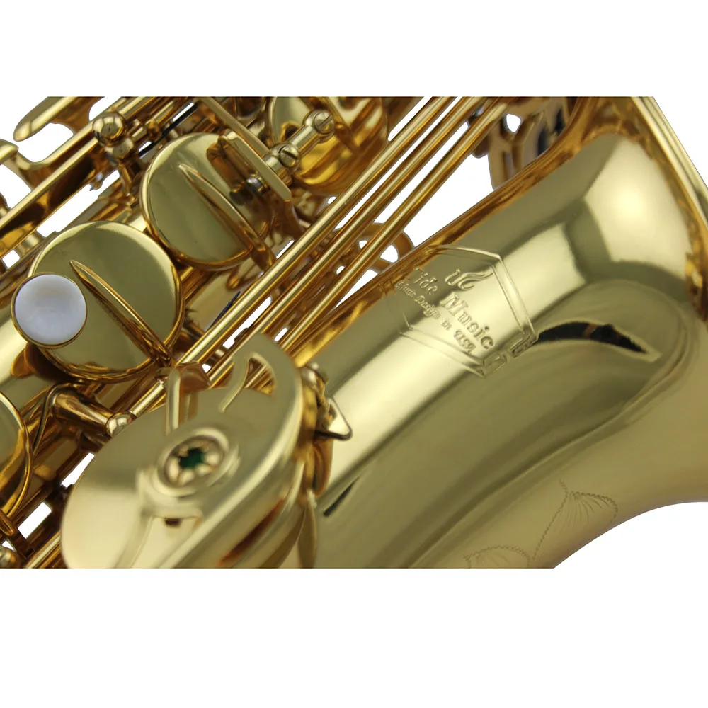 Высококачественная классическая структура золотой лак альт саксофон