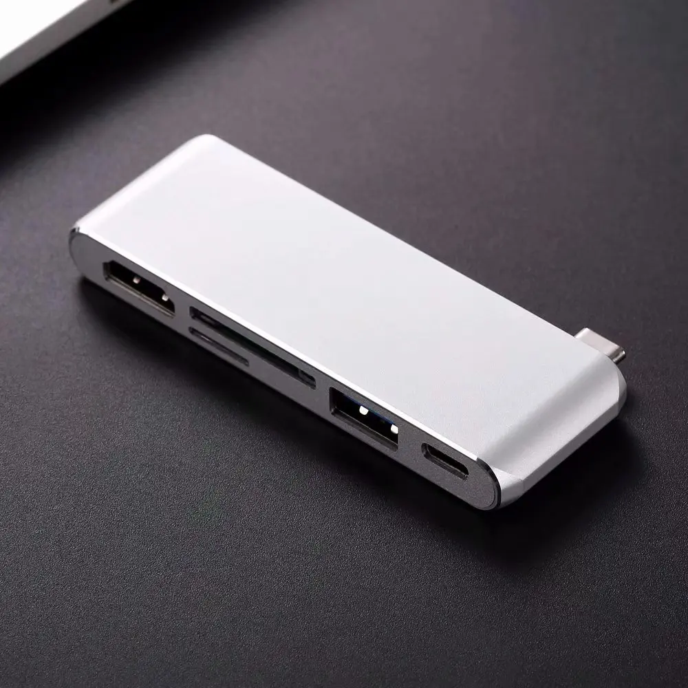  Type C to HDMI USB3.0 HUB USB-C Charging SD/TF Card Reader Adapter For Macbook Xiaomi