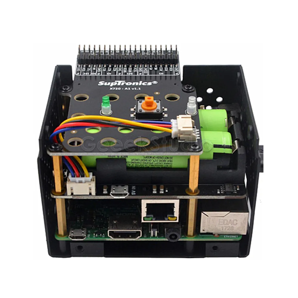 Raspberry Pi X720 UPS управления питанием шапка(18650 мощность)+ безопасное выключение+ подключение к локальной сети плата расширения для Raspberry Pi 3 B+/3B