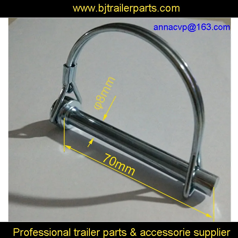 Круглый Проволочный замок шпильки 8 мм Яркий оцинкованный, булавки части, запчасти прицепа