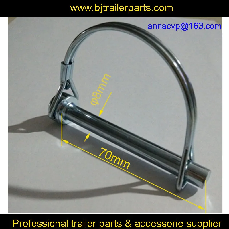 

ROUND WIRE LOCK PINS 8MM BRIGHT ZINC PLATED, PINS PARTS, TRAILER PARTS