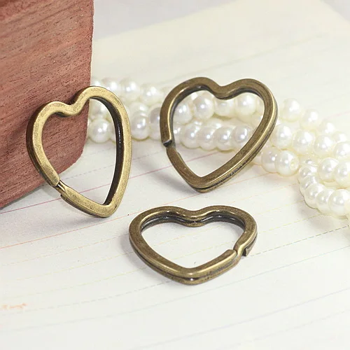 10pcs/lot alloy metal antique bronze key chains ring connectors