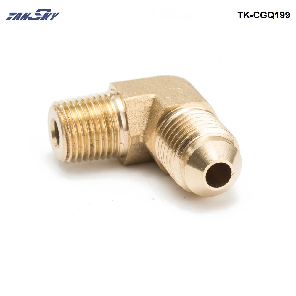 1/8 NPT to AN4 90 Degree Adapter Brass Compression Fitting For Oil