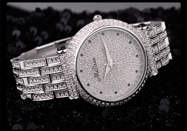 Relógios de Luxo Cheio de Cristal Bracelet
