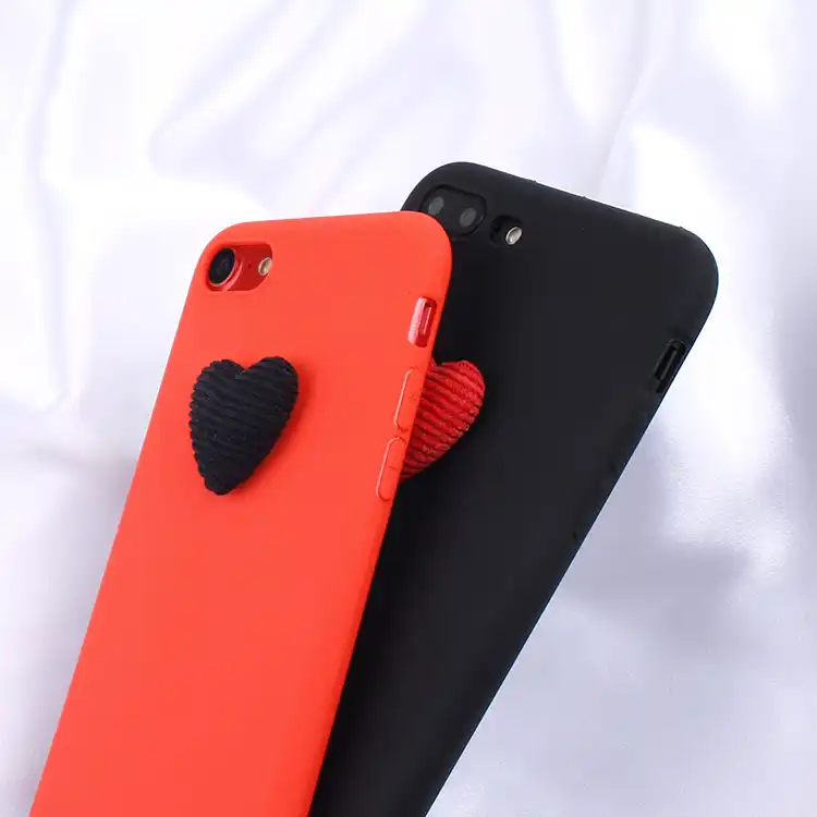 3D милый матовый мягкий чехол из ТПУ с сердечками для Samsung Galaxy S3 S4 mini S5 S6 S7 Edge S8 S9 Plus