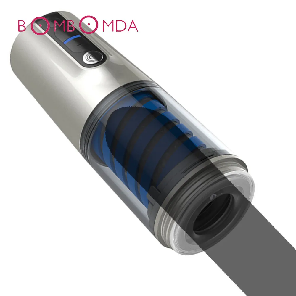 Massage Intelligent Sucking Masturbator Silicone Artificial Vagina Male Hand Free Masturbator Automatic Spin Licking Men Sex Toy (1)