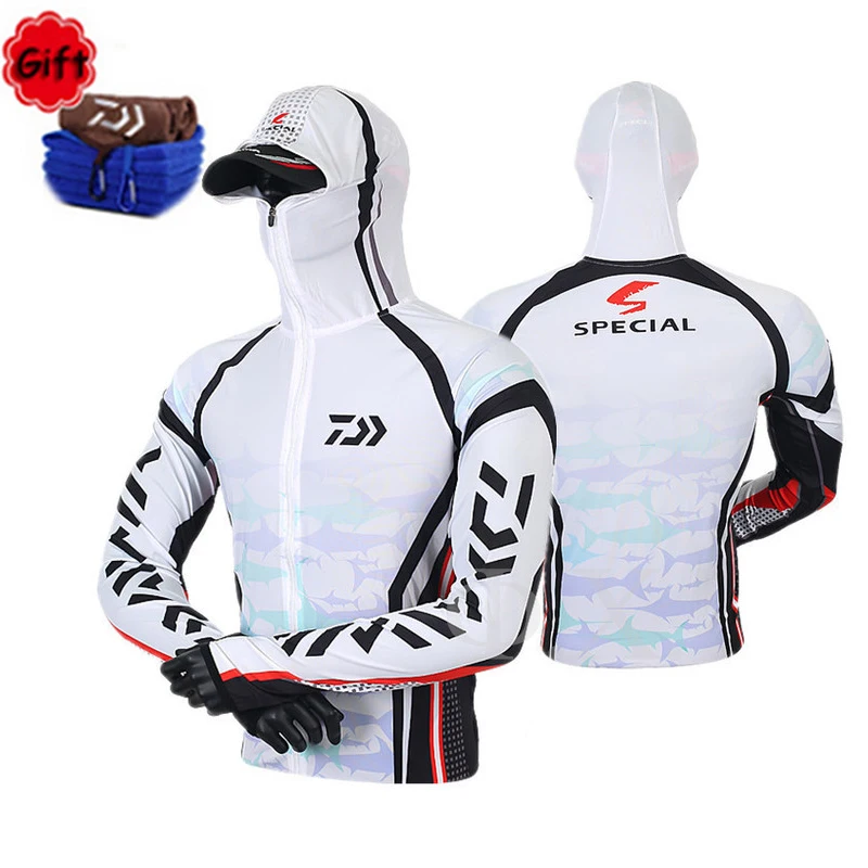 

New Summer Men Ice Fishing Clothing Long Sleeve Breathable Anti-mosquito Clothes Outdoor Sports Quick Dry Fishing Jersey