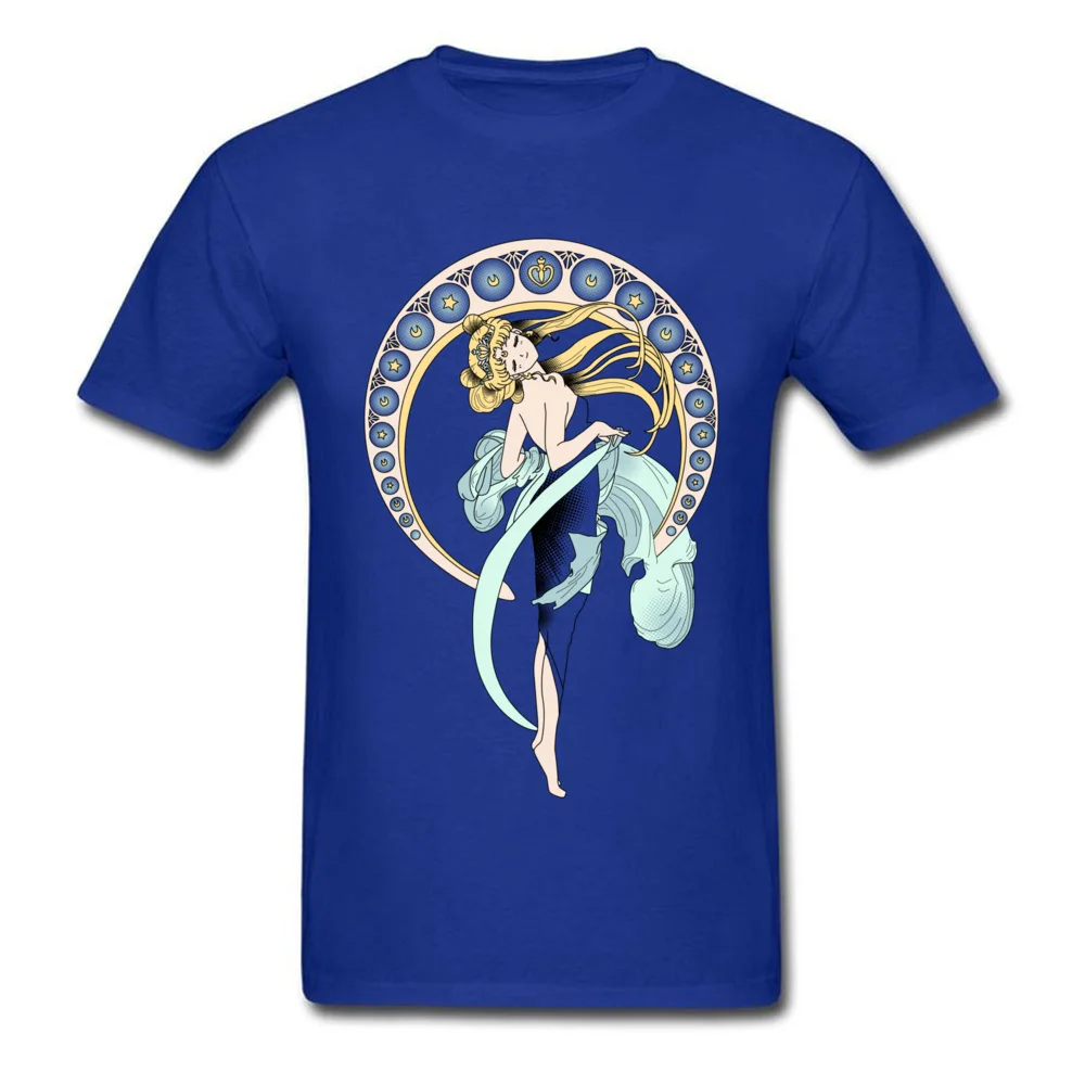 Sailor Moon NewArt T-shirts for Men Classic Father Day Tops T Shirt Short Sleeve 2018 Fashion Custom Tee Shirts Crew Neck Cotton Sailor Moon NewArt blue