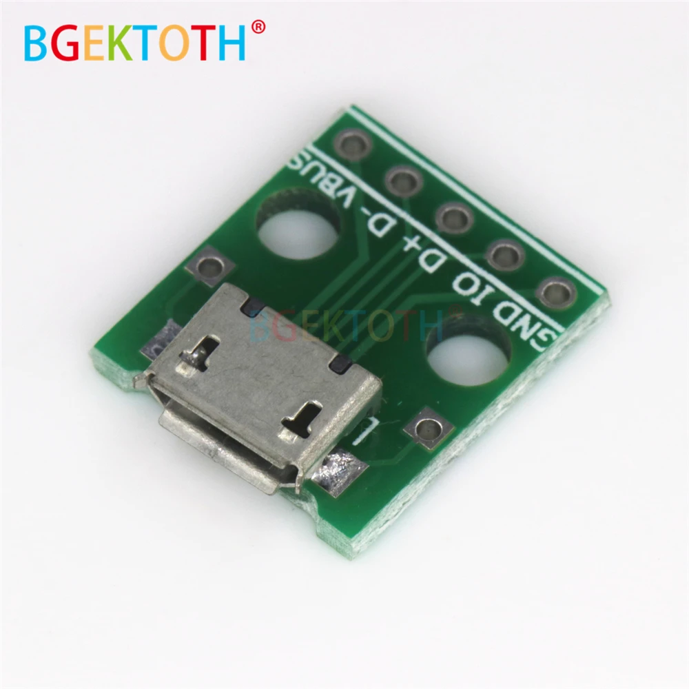 1 шт. микро USB DIP адаптер 5pin Разъем конвертер печатной платы типа в|Детали и