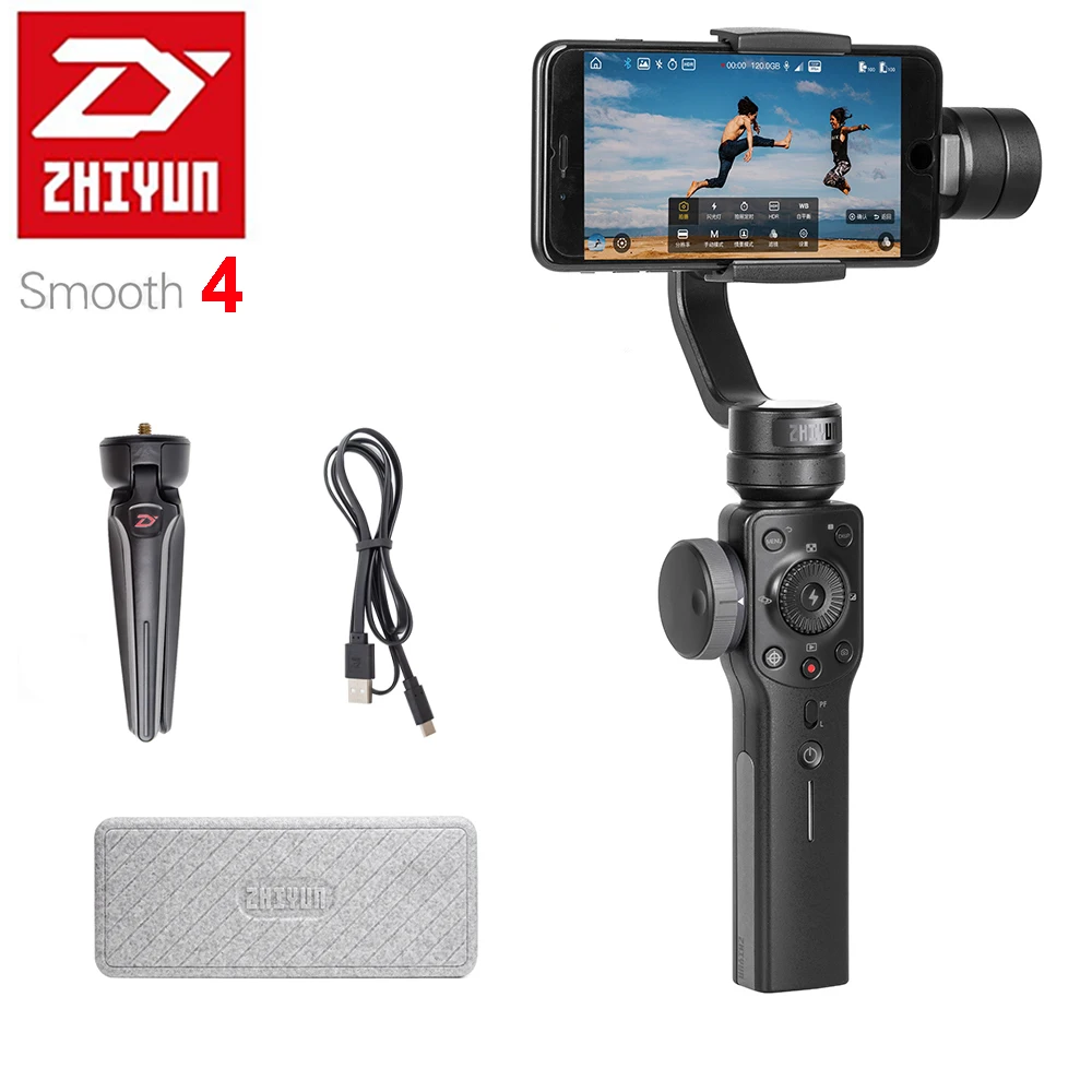  Zhiyun Smooth 4 3-Axis Handheld Smartphone Gimbal Stabilizer for iPhone X 8Plus 8 7Plus 7 6S Samsun
