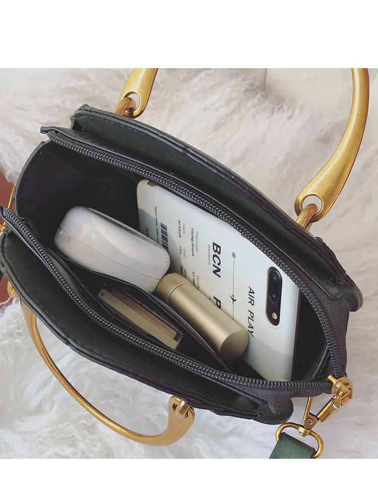 Женская сумка модная круговая кожаная Ретро брендовая Сумочка с металлическим кольцом для девушек маленькая круглая дамская сумка через плечо