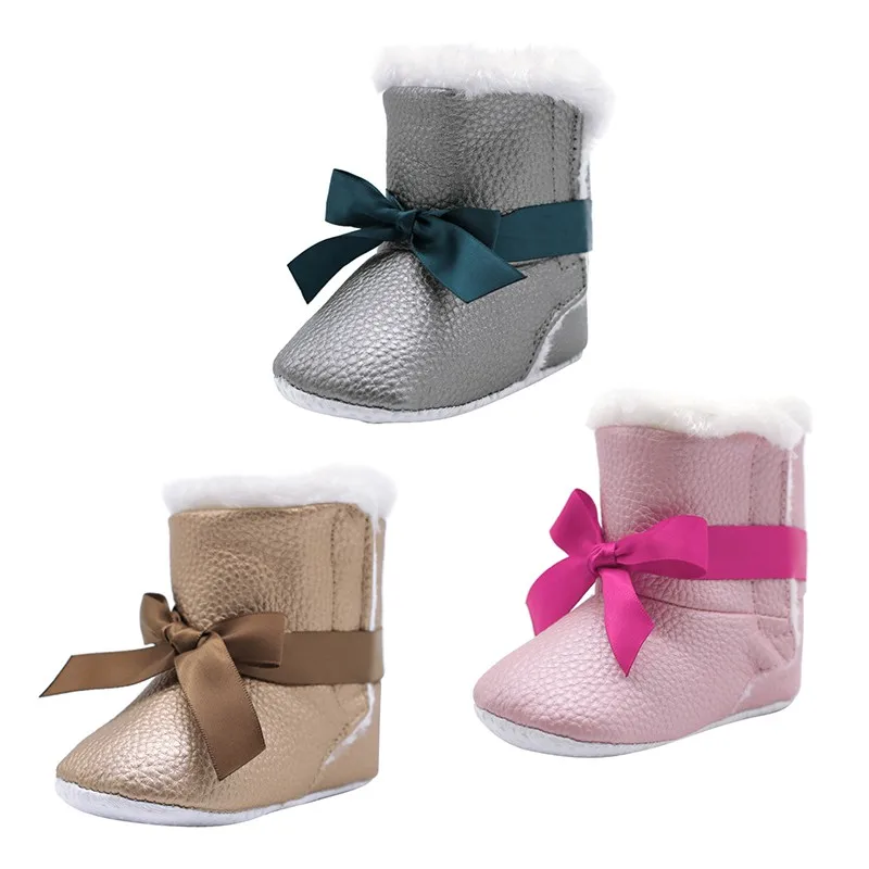 Winter Warm Baby Girls Princess Sweet Winter Boots First Walkersborn Cashmere Infant Toddler Kids Winter Shoes