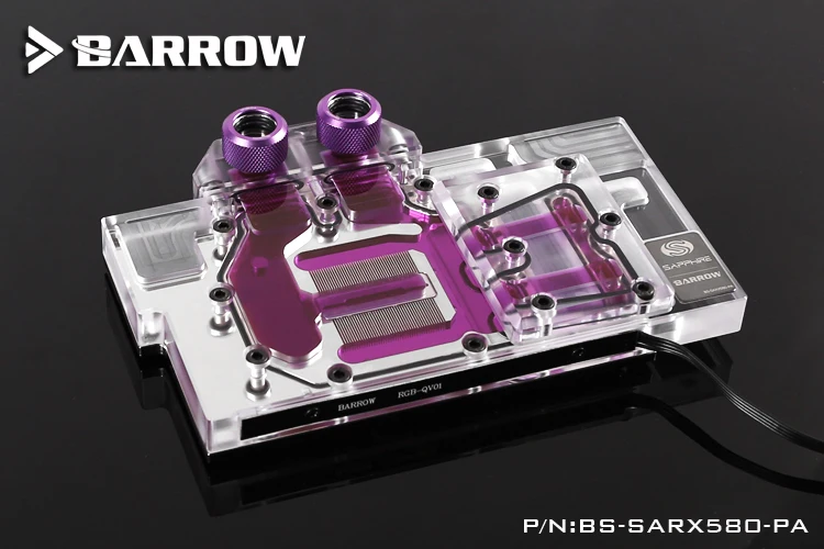 

Barrow BS-SARX580-PA Water Cooling Block for Sapphire Nitro+ RX580