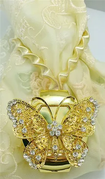 

2 x Butterfly Stretchable Curtain Tieback Buckle Spring Magnet Tied Ball Tying Jewelry