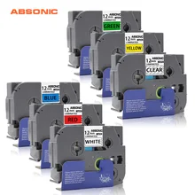 Absonic 12 мм TZe Ленты Совместимость для Brother запечатанных лент для PTouch TZe-131 TZe-231 TZe-431 TZe-531 TZe-631 TZe-731 PT-D210 PT-H110