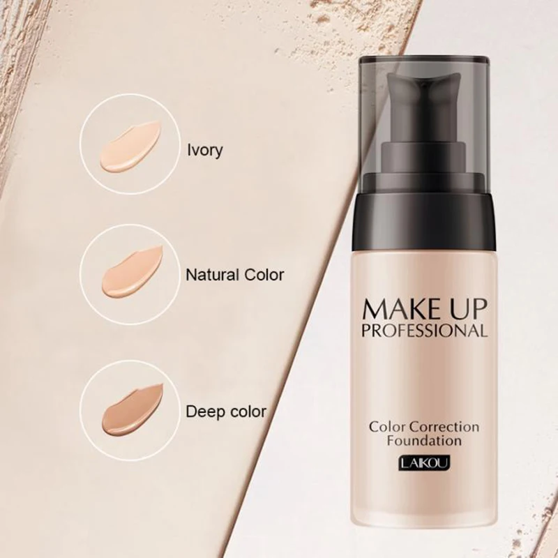 

Professional Colour Changing Foundation Face Base Make Up Waterproof Matte Minerals 40ml Face Whitening Color Correction Liquid