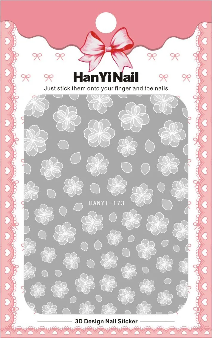 

Floral Type! 1 Sheet Nails Art Manicure Back Glue Decal Decorations Design Nail Sticker For Nails Tips Beauty