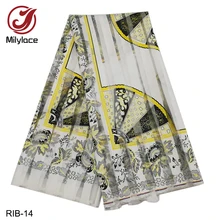 Milylace лента органза Анкара Ткань 5 ярдов Горячая мода африканская печать лента органза кружевная ткань для платьев ребро-04-14