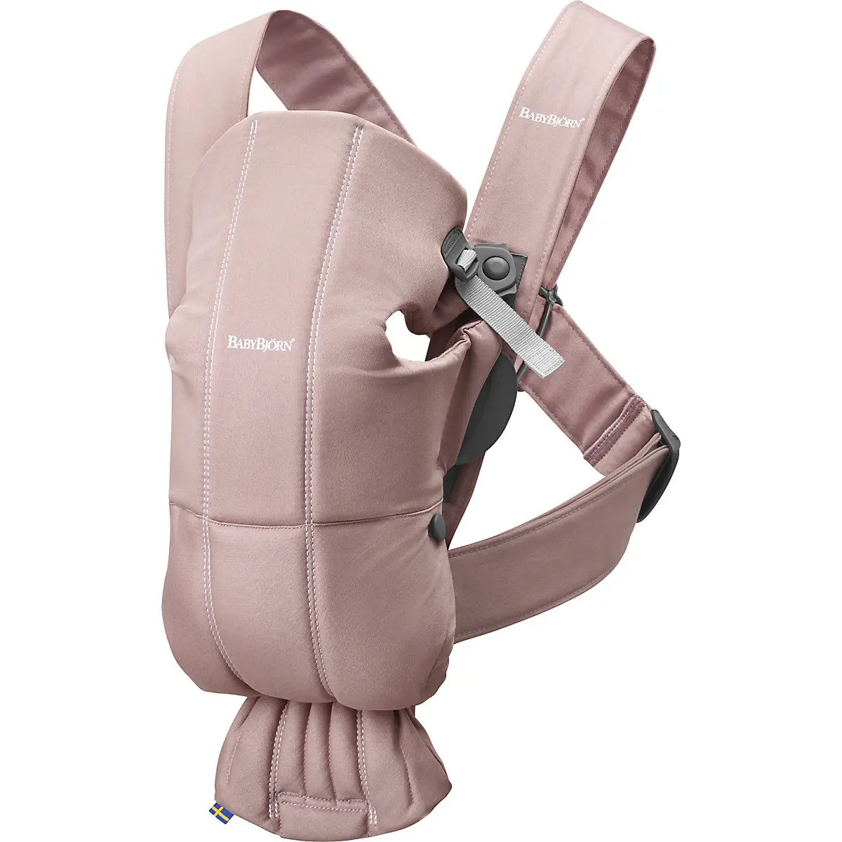 Рюкзак-кенгуру BabyBjorn Mini Cotton, пепельно-розовый