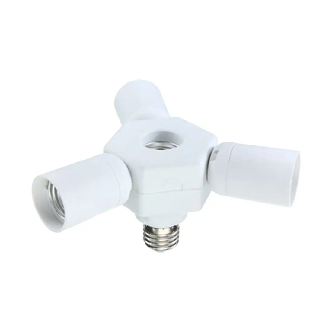 

3 in 1 Adjustable E27 Base Light Lamp Bulb Adapter Holder Socket Splitter, 3 In 1 Not Rotatable