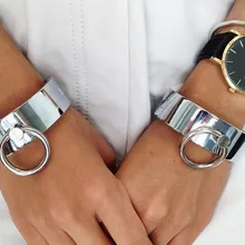 Tocona серебряный цвет преувеличенный геометрический Открытый браслет для женщин металлический широкий браслет вечерние ювелирные изделия 3994