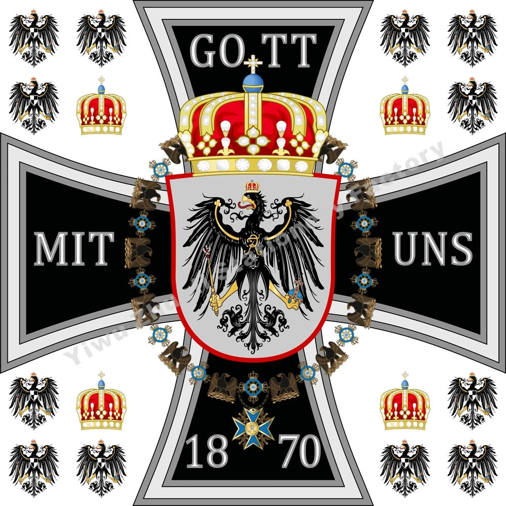 

Germany Royal Standard Crown Prince Prussia 1871 Flag 120X120cm (4x4FT) 120g 100D High Quality Banner Free Shipping