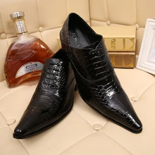 High quality Genuine leather business men dress shoes breathable lace up pointed formal wedding shoes men black oxfords цена High quality Genuine leather business men dress shoes breathable lace up pointed formal wedding shoes men black oxfords цены онлайн