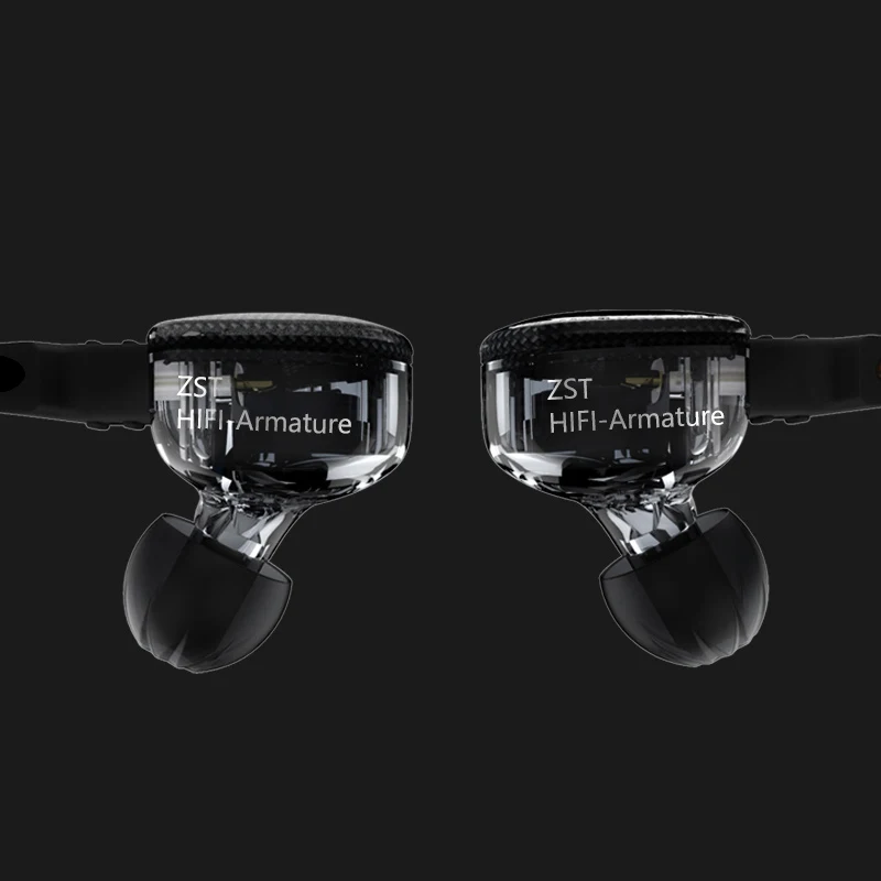 AK Original KZ ZST BA+DD In Ear Earphone Hybrid Headset HIFI Bass Noise Cancelling Earbuds With Mic Replaced Cable AS10 ZSN