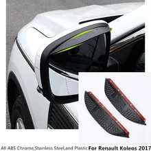 car For Renault Koleos 2017 2018 2019 body stick rear Rearview glass Mirror Rain Eyebrow Shield Sun Visor Shade plastic 2pcs/set