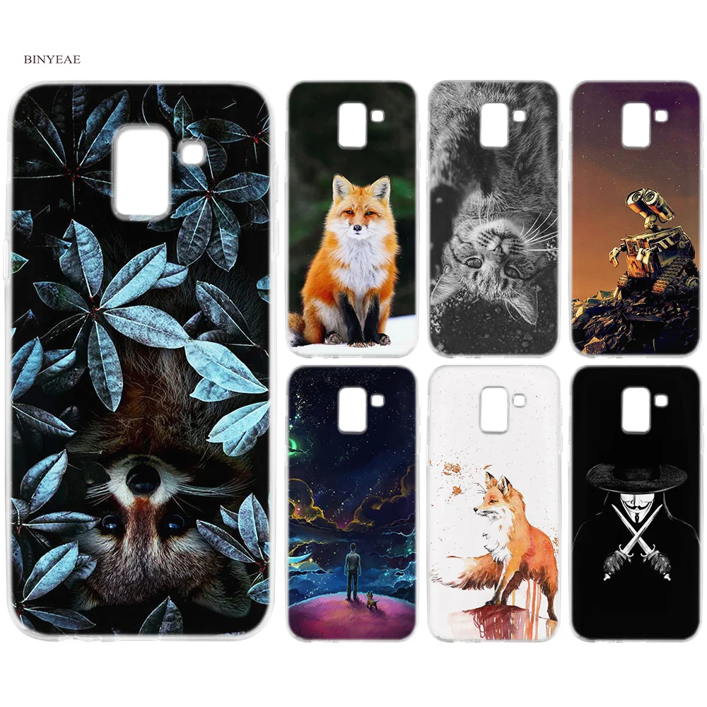 

BINYEAE Fox Lowrie V For Vendetta Man Tile force Silicone TPU Case Cover for Samsung Galaxy J6 S8 S9 A6 A8 Plus J4 J8 2018 J3 J5