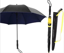 Sport Golf Umbrella Solid Windproof Straight Handle Anti-UV Sun/Rain Glassfiber Rib Large Outdoor Umbrella Manual Big Parasol