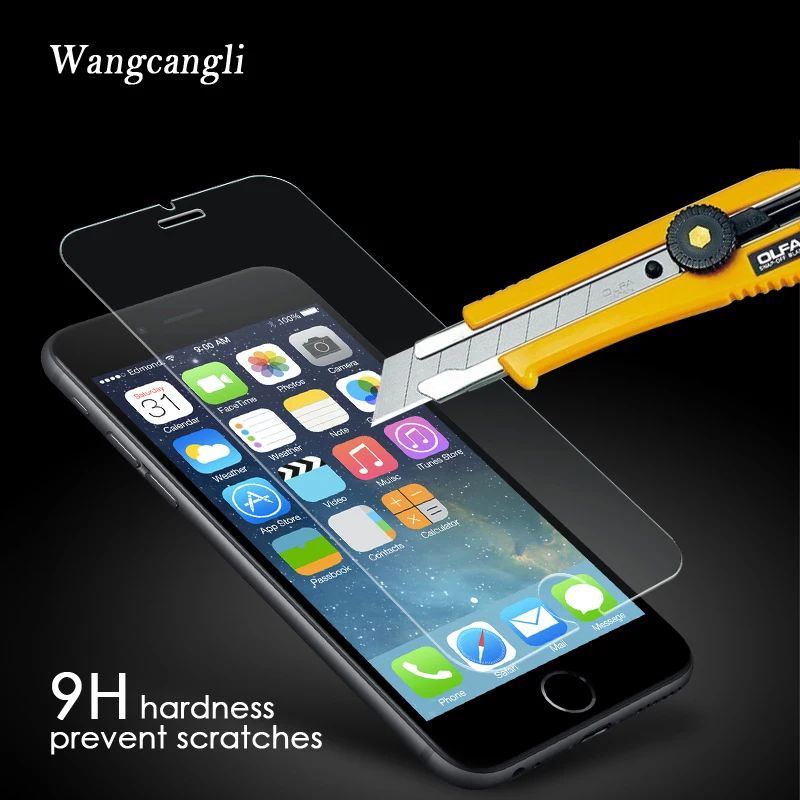 Защитное стекло для iPhone 5s 5 SE 6 6s plus 7 8 X Взрывозащищенная ультратонкая пленка