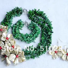 Ожерелье Нигерийским бисером, Африканский Свадебный коралл ювелирные изделия набор LK-756