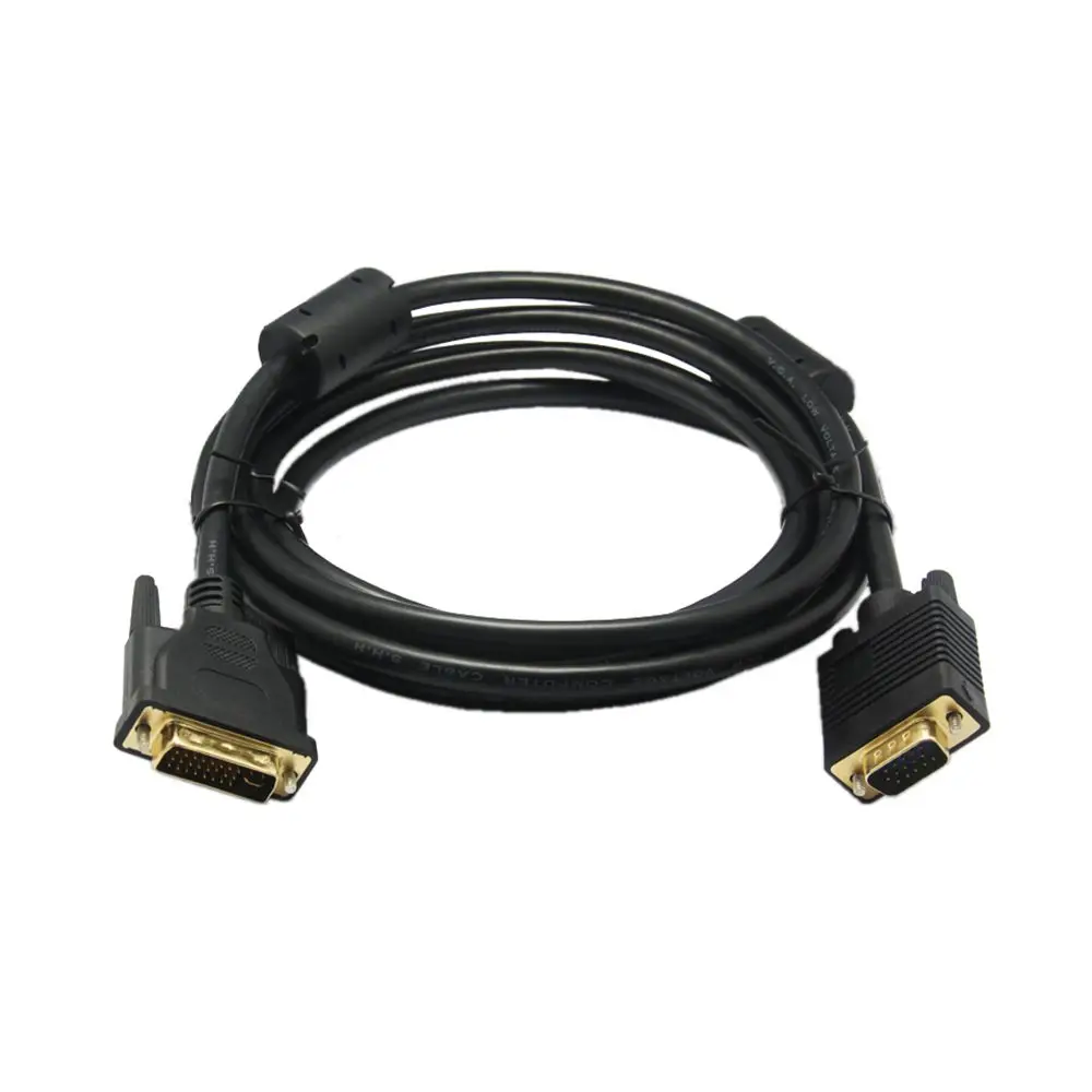 Высокое качество DVI 24+ 5(DVI-I) папа к VGA папа дисплей монитор кабель dvi к vga кабель 0,3 м/1,5 м