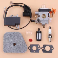 Carburetor Ignition Coil Air Filter Spark Plug Kit For STIHL FS87 FS90 FS100 HL100 HL95 KM90 KM100 KM130 String Trimmer Strimmer