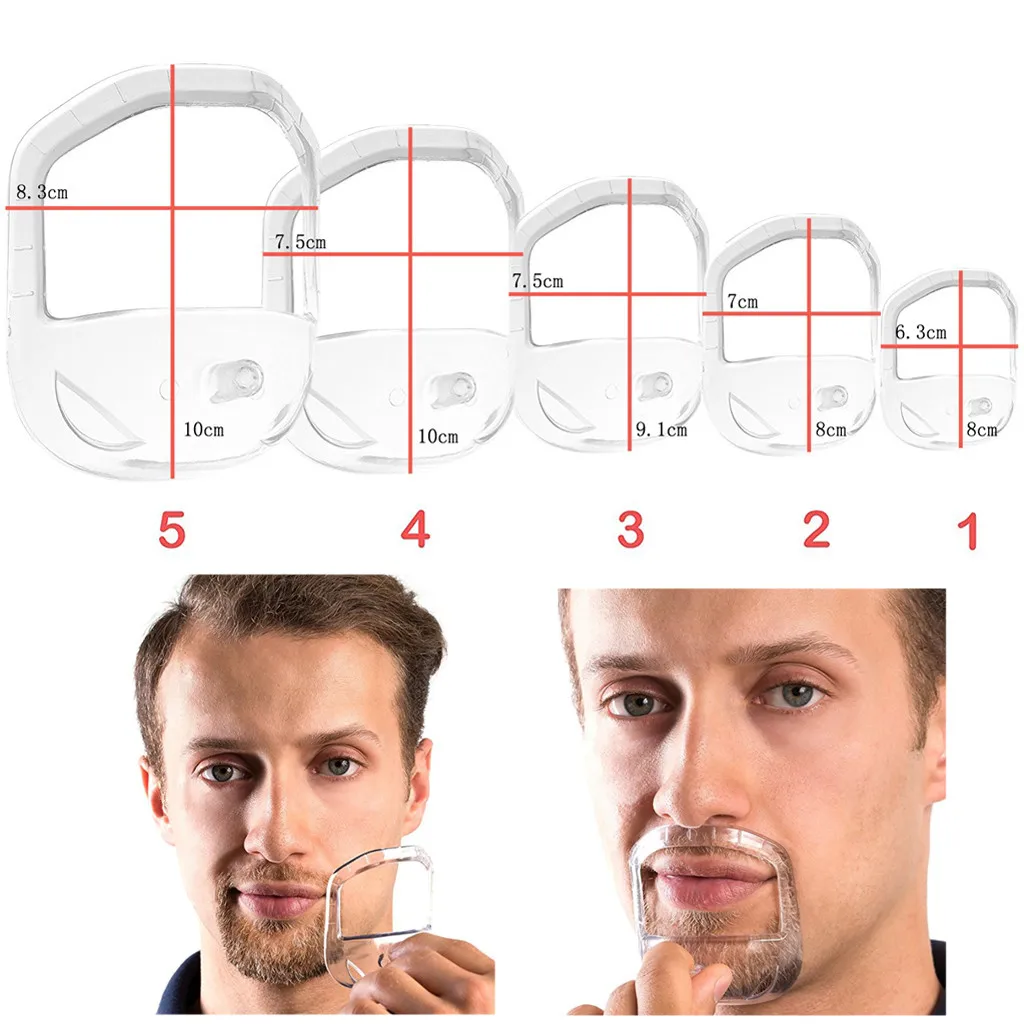 5 шт./компл. для мужчин борода формирование Отделка Инструмент симметричный вырезать трафарет для бороды высокое качество и бренд