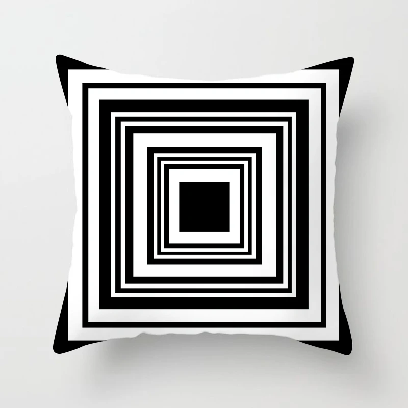Fuwatacchi черно-белая Геометрическая стильная наволочка для подушки, наволочка для подушки с принтом в виде сетки, наволочка для дивана и автомобиля, декоративные наволочки