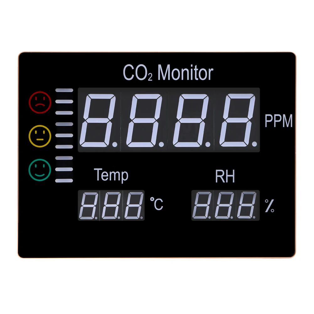 

Digital Wall Mount Air Temperature RH 9999PPM Carbon Dioxide CO2 Monitor Gas Analyzers Temperature Humidity Tester,390*292*43mm