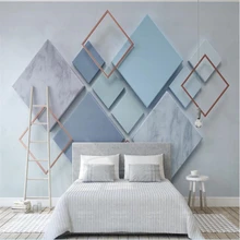 Beibehang papel tapiz personalizado estéreo HD simple geométrico diamante mármol mosaico dormitorio Fondo mural papel tapiz púrpura